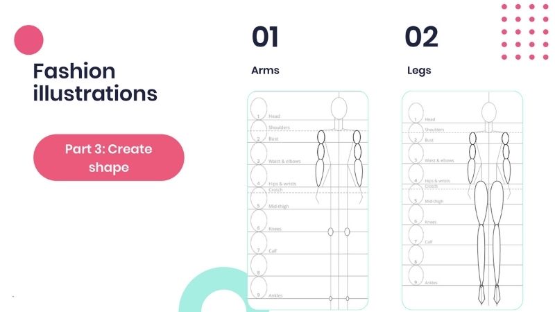 Women's Fashion Drawing Templates for Fashion Designers. 9 Heads.  Collection 2. 